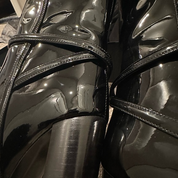 SAINT LAURENT Vernice Grupy Patent Leather High Knee Boots-Italy Size 38 - Picture 8 of 16